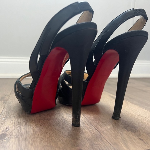 Christian Louboutin Leather Slingback Sandals Sz 36.5 - Picture 7 of 8